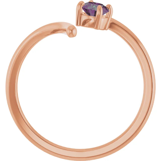 10K White 0.25ct Lab-Grown Negative Space Ring