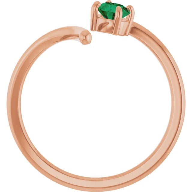 10K White 0.25ct Lab-Grown Negative Space Ring