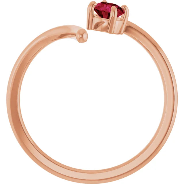 10K White 0.25ct Lab-Grown Negative Space Ring