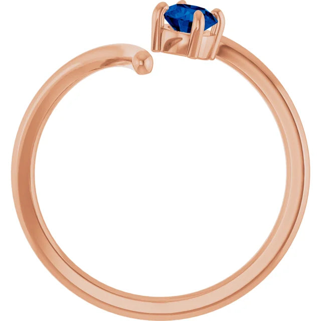 10K White 0.25ct Lab-Grown Negative Space Ring