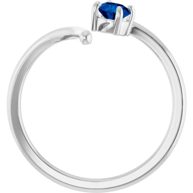 10K White 0.25ct Lab-Grown Negative Space Ring