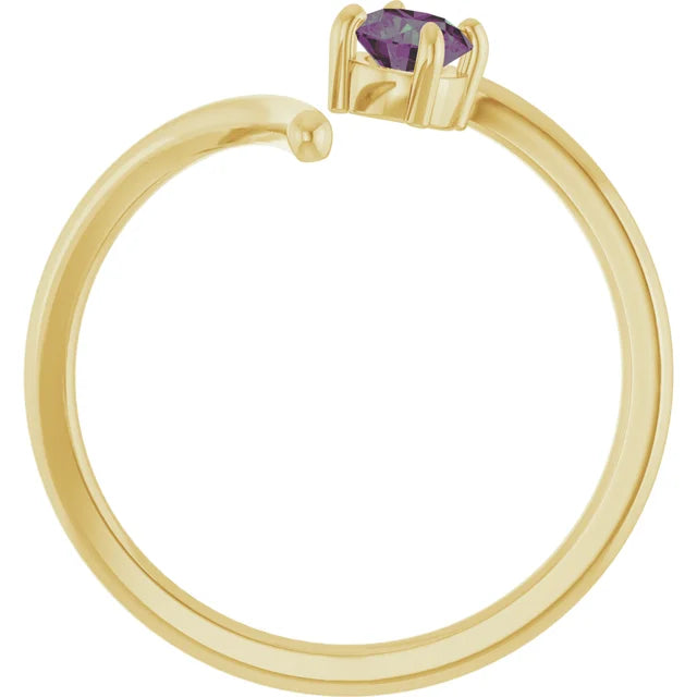 10K White 0.25ct Lab-Grown Negative Space Ring
