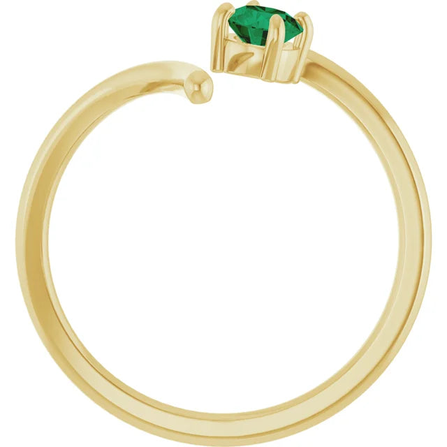 10K White 0.25ct Lab-Grown Negative Space Ring