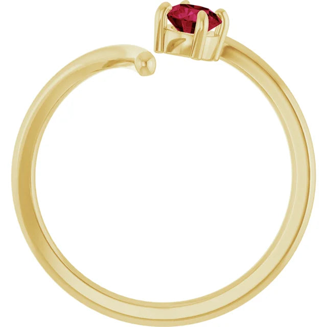 10K White 0.25ct Lab-Grown Negative Space Ring