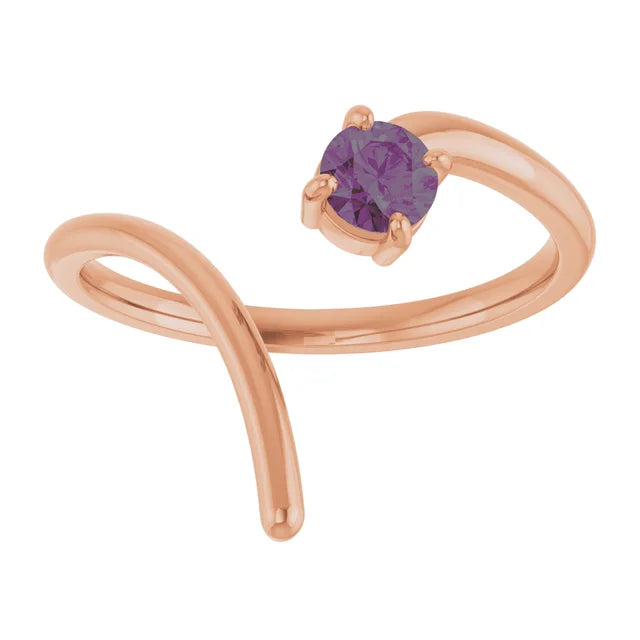 10K White 0.25ct Lab-Grown Negative Space Ring