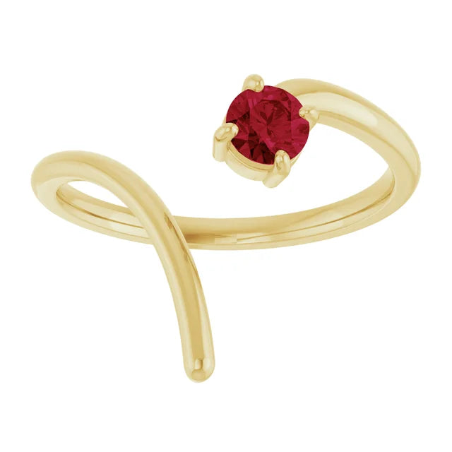 10K White 0.25ct Lab-Grown Negative Space Ring
