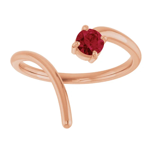 10K White 0.25ct Lab-Grown Negative Space Ring