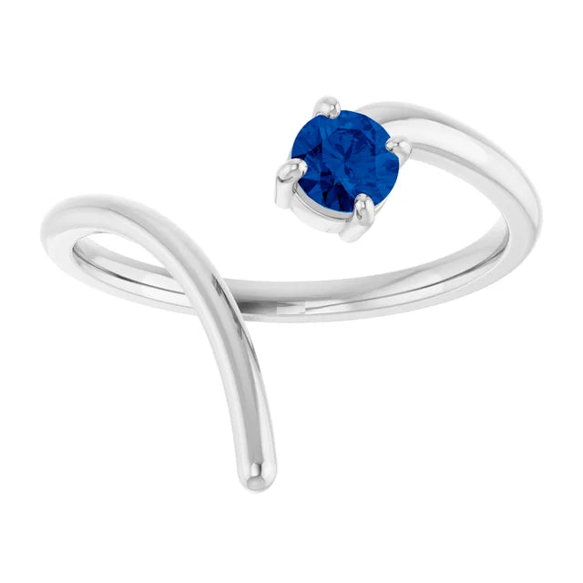 10K White 0.25ct Lab-Grown Negative Space Ring