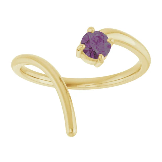 10K White 0.25ct Lab-Grown Negative Space Ring