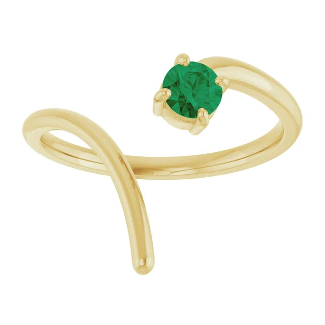 10K White 0.25ct Lab-Grown Negative Space Ring