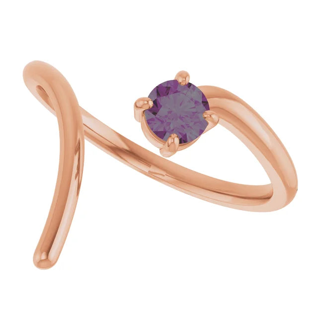 10K White 0.25ct Lab-Grown Negative Space Ring