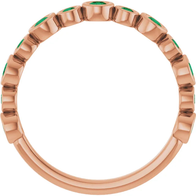 10K Rose 1/3 CTW Lab-Grown Diamond  Anniversary Band