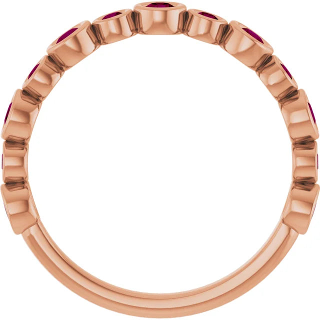 10K Rose 1/3 CTW Lab-Grown Diamond  Anniversary Band