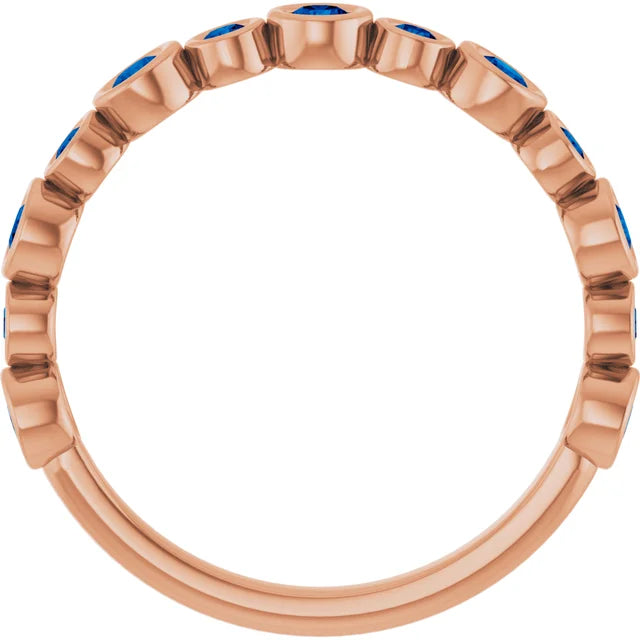 10K Rose 1/3 CTW Lab-Grown Diamond  Anniversary Band
