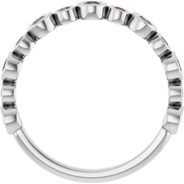 10K Rose 1/3 CTW Lab-Grown Diamond  Anniversary Band