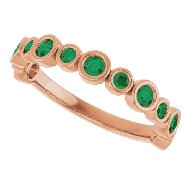 10K Rose 1/3 CTW Lab-Grown Diamond  Anniversary Band