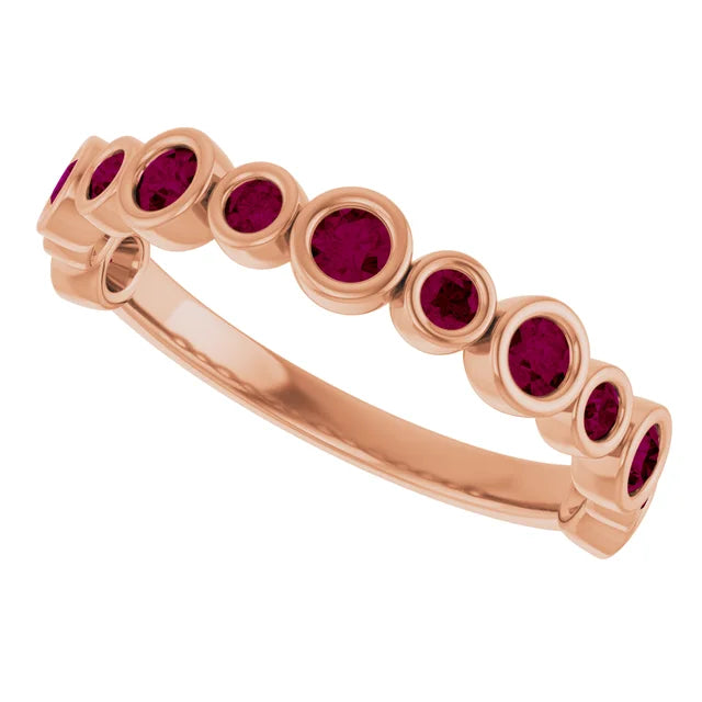 10K Rose 1/3 CTW Lab-Grown Diamond  Anniversary Band