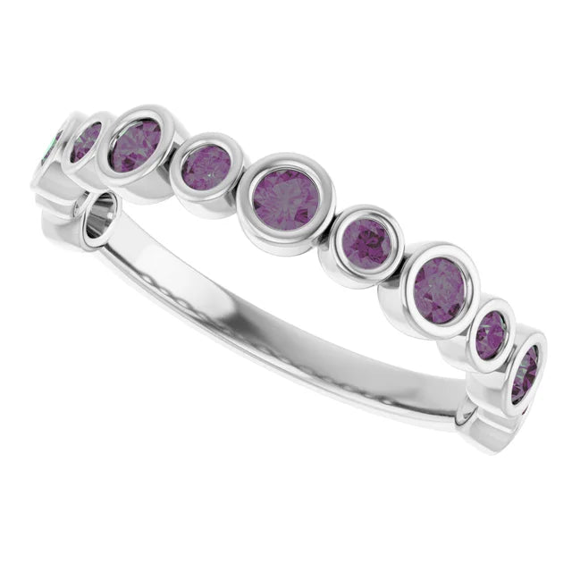 10K Rose 1/3 CTW Lab-Grown Diamond  Anniversary Band