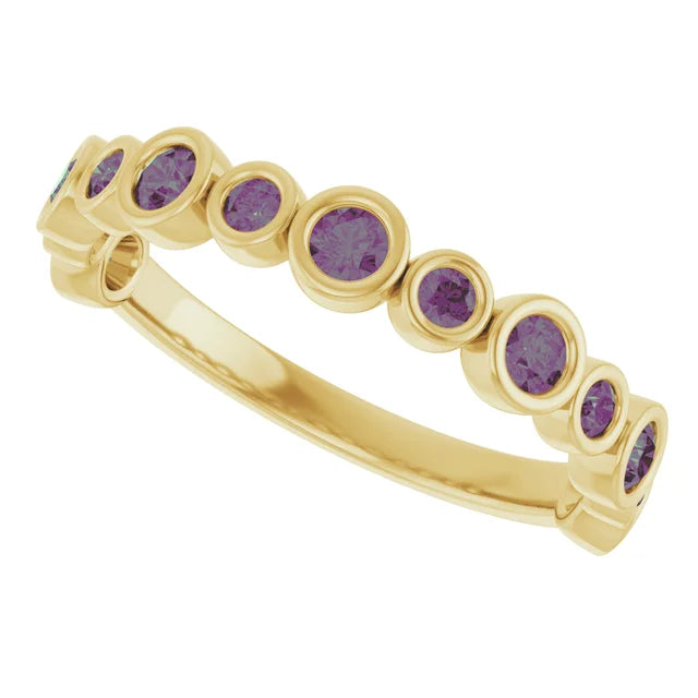 10K Rose 1/3 CTW Lab-Grown Diamond  Anniversary Band