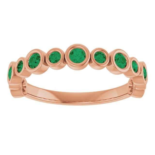 10K Rose 1/3 CTW Lab-Grown Diamond  Anniversary Band