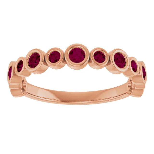10K Rose 1/3 CTW Lab-Grown Diamond  Anniversary Band