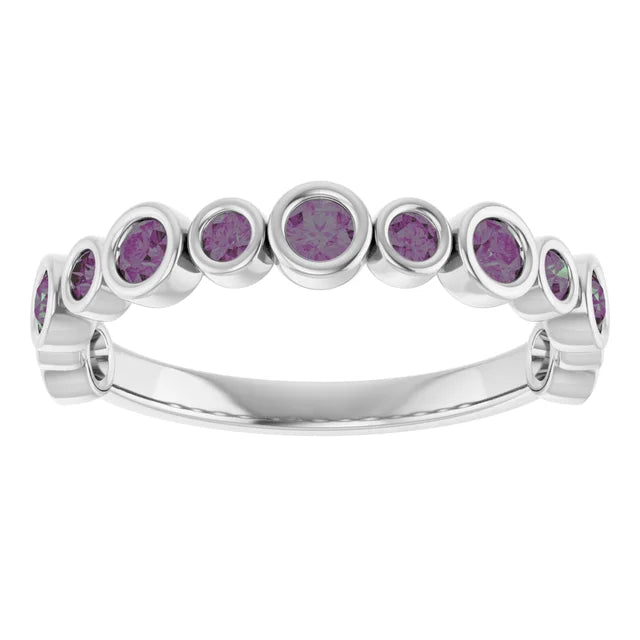 10K Rose 1/3 CTW Lab-Grown Diamond  Anniversary Band