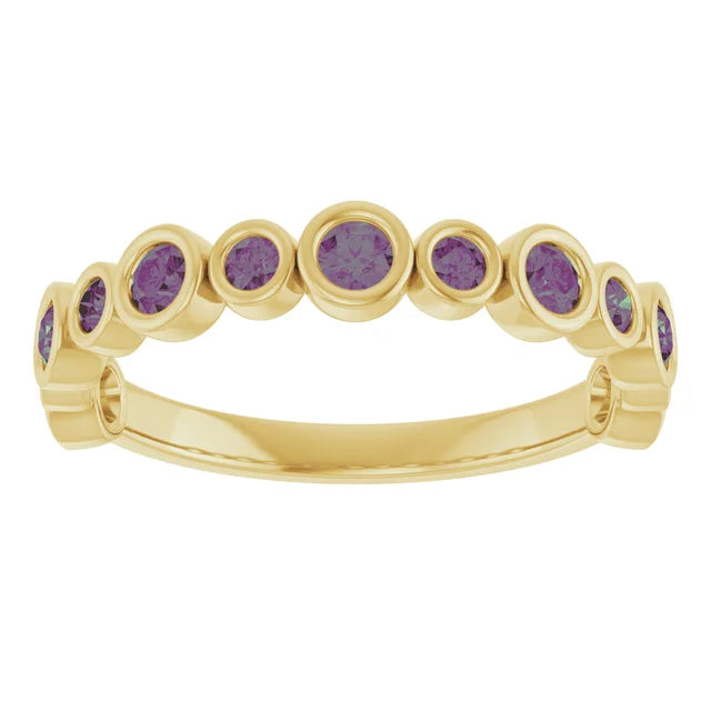 10K Rose 1/3 CTW Lab-Grown Diamond  Anniversary Band