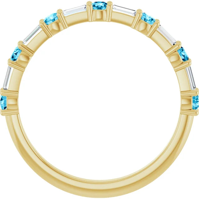 10K Yellow 1/2 CTW Lab-Grown Diamond Anniversary Band
