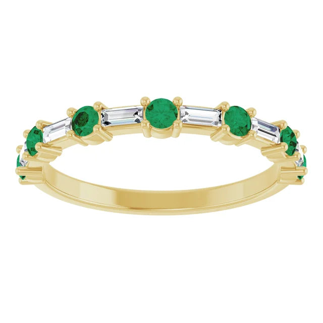 10K Yellow 1/2 CTW Lab-Grown Diamond Anniversary Band