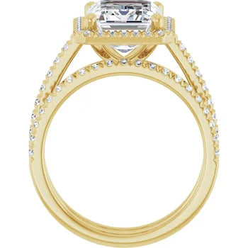 IVY Trilogy Engagement Ring with upswept shank