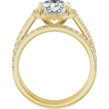 IVY Trilogy Engagement Ring with upswept shank