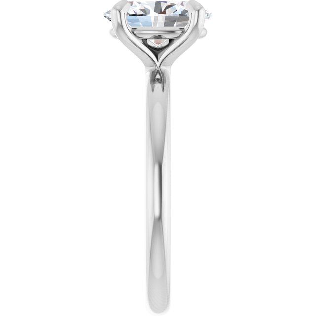 MIA Solitaire Oval Engagement Ring - Platinum - View 4