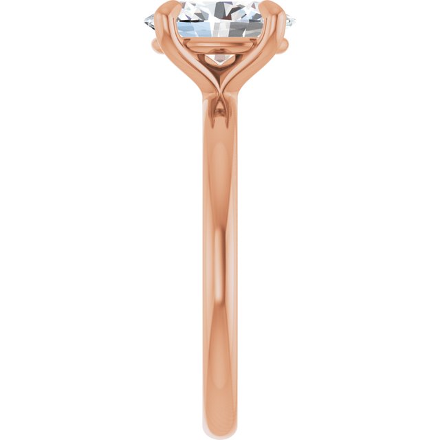MIA Solitaire Oval Engagement Ring - 18K Rose Gold - View 4