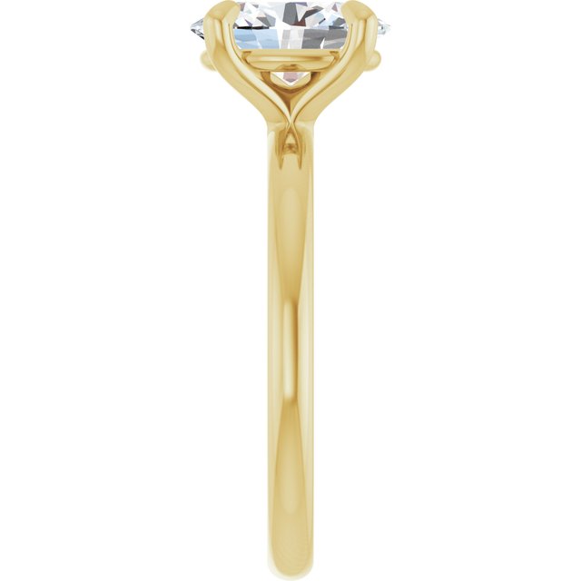 MIA Solitaire Oval Engagement Ring - 18K Yellow Gold - View 4
