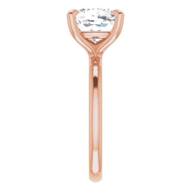 MIA Solitaire Cushion Engagement Ring - 18K Rose Gold - View 4