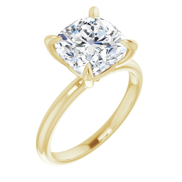 MIA Solitaire Cushion Engagement Ring - 18K Yellow Gold - View 1