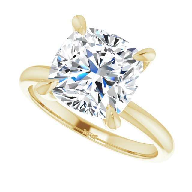 MIA Solitaire Cushion Engagement Ring - 18K Yellow Gold - View 5