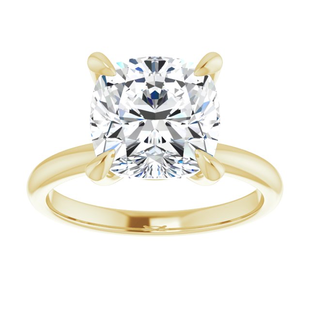 MIA Solitaire Cushion Engagement Ring - 18K Yellow Gold - View 3