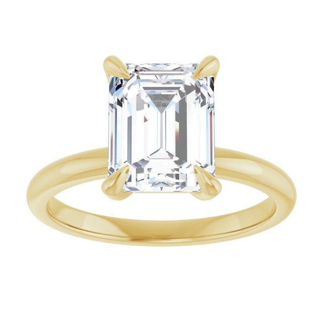 MIA Solitaire Emerald Engagement Ring - 18K Yellow Gold - View 3