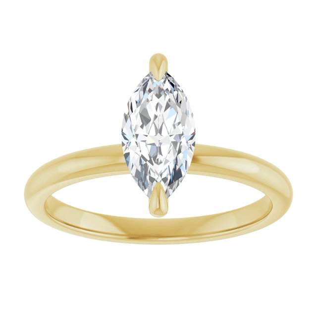 MIA Solitaire Marquise Engagement Ring - 18K Yellow Gold - View 3