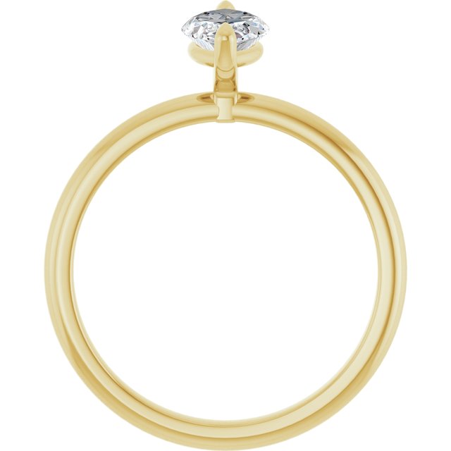 MIA Solitaire Marquise Engagement Ring - 18K Yellow Gold - View 2