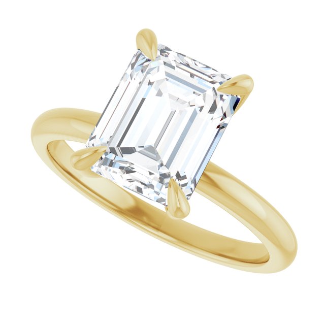 MIA Solitaire Emerald Engagement Ring - 18K Yellow Gold - View 5