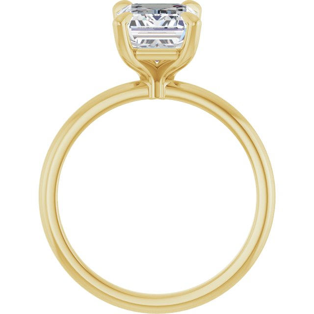 MIA Solitaire Emerald Engagement Ring - 18K Yellow Gold - View 2