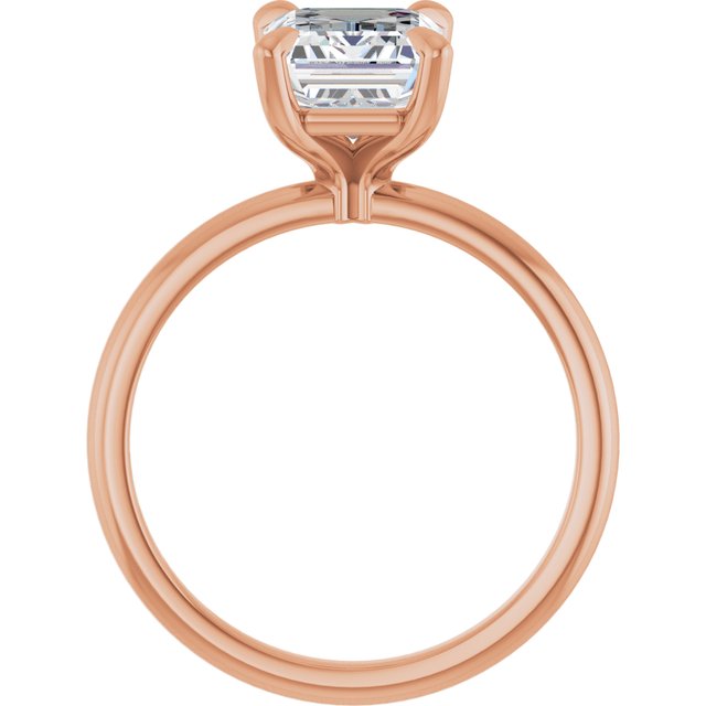 MIA Solitaire Emerald Engagement Ring - 18K Rose Gold - View 2