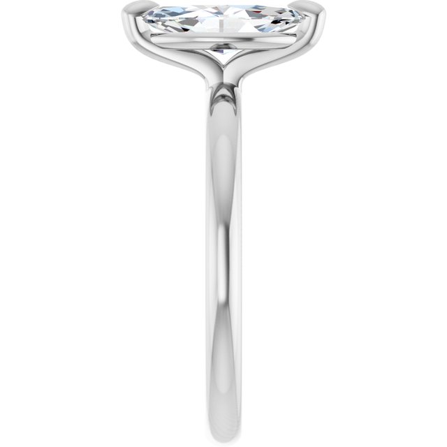 MIA Solitaire Marquise Engagement Ring - Platinum - View 4