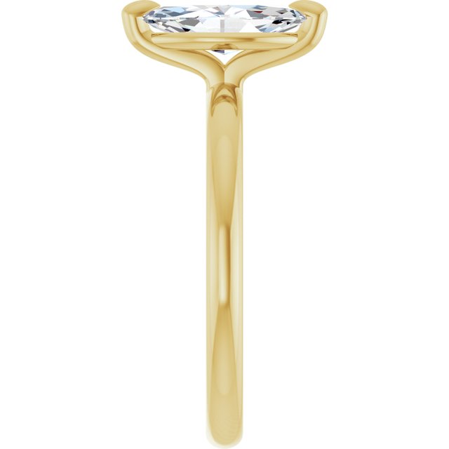 MIA Solitaire Marquise Engagement Ring - 18K Yellow Gold - View 4