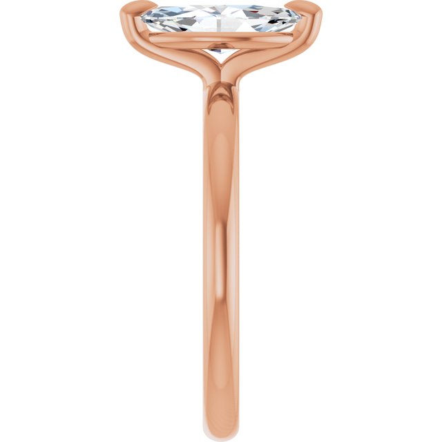 MIA Solitaire Marquise Engagement Ring - 18K Rose Gold - View 4