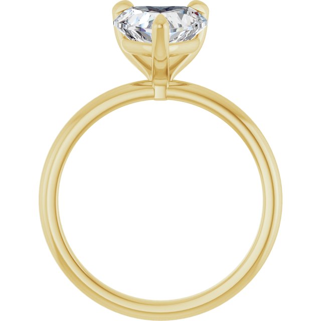 MIA Solitaire Heart Engagement Ring - 18K Yellow Gold - View 2