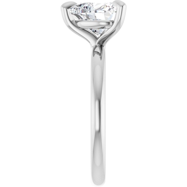 MIA Solitaire Heart Engagement Ring - Platinum - View 4