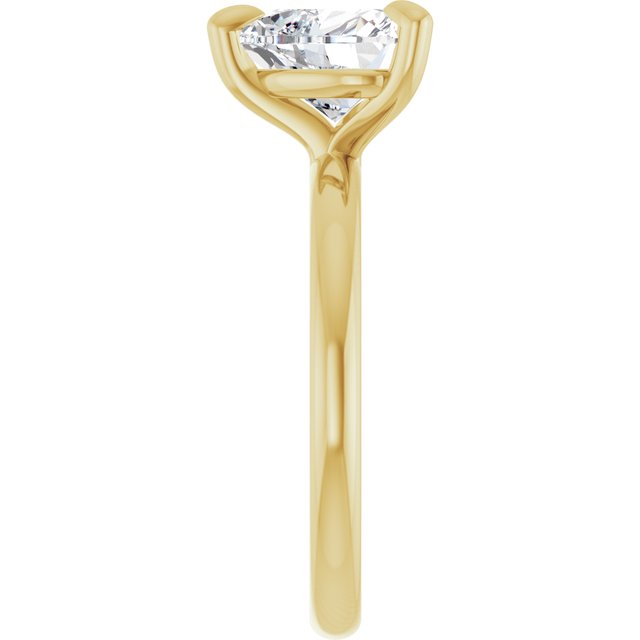 MIA Solitaire Heart Engagement Ring - 18K Yellow Gold - View 4